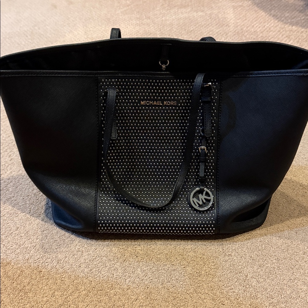 Michael Kors Black Studded Handbag